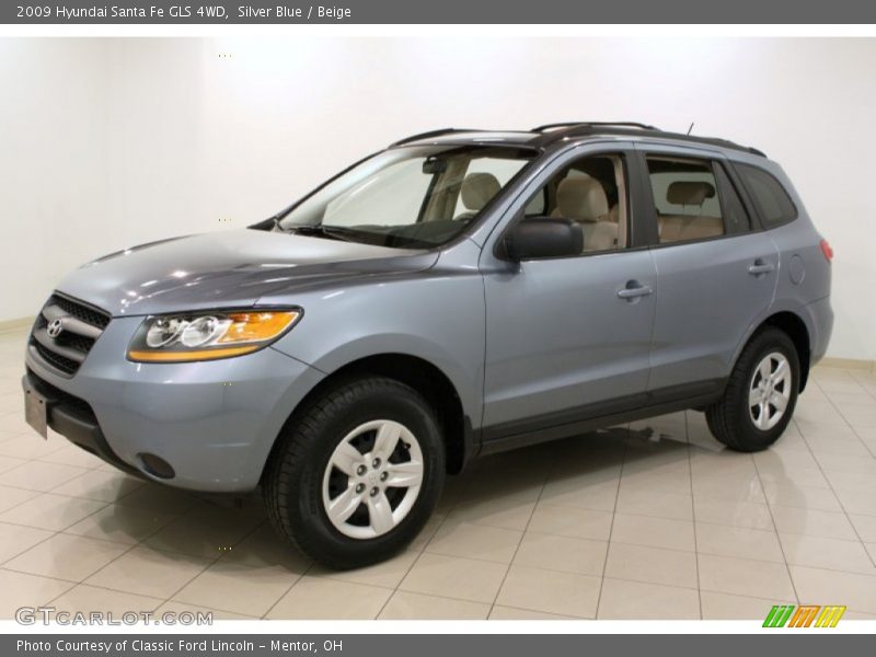Silver Blue / Beige 2009 Hyundai Santa Fe GLS 4WD