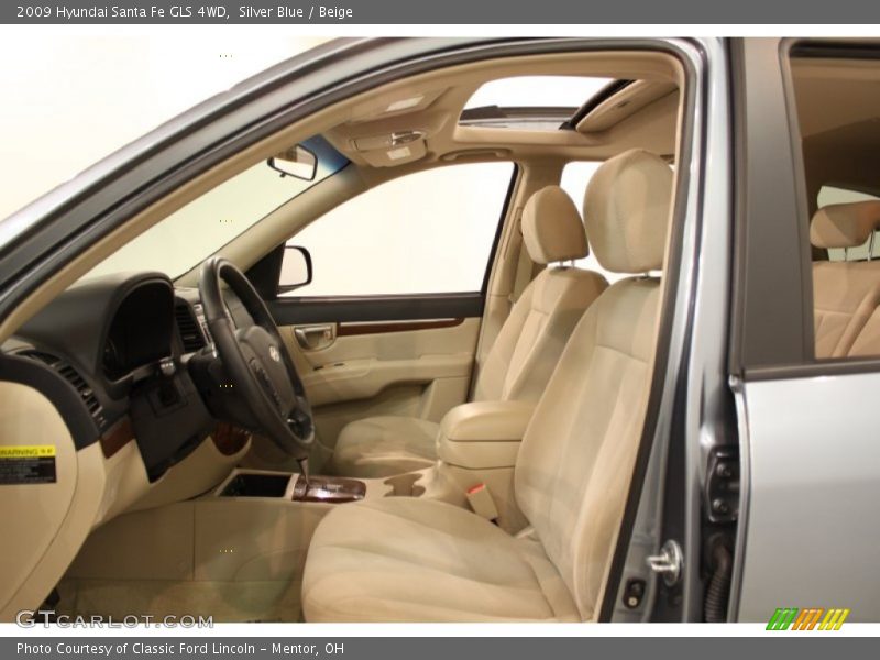 Silver Blue / Beige 2009 Hyundai Santa Fe GLS 4WD