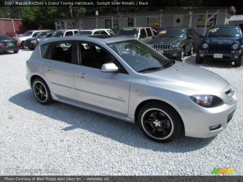 Sunlight Silver Metallic / Black 2007 Mazda MAZDA3 s Grand Touring Hatchback