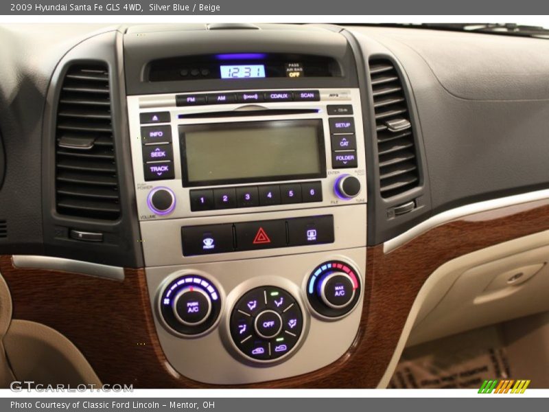 Silver Blue / Beige 2009 Hyundai Santa Fe GLS 4WD