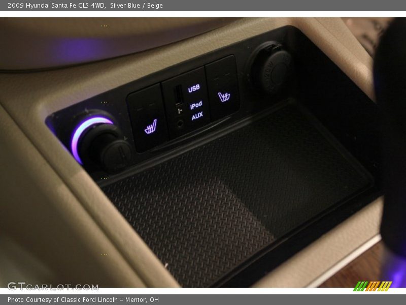 Silver Blue / Beige 2009 Hyundai Santa Fe GLS 4WD