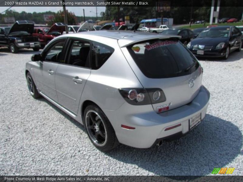 Sunlight Silver Metallic / Black 2007 Mazda MAZDA3 s Grand Touring Hatchback