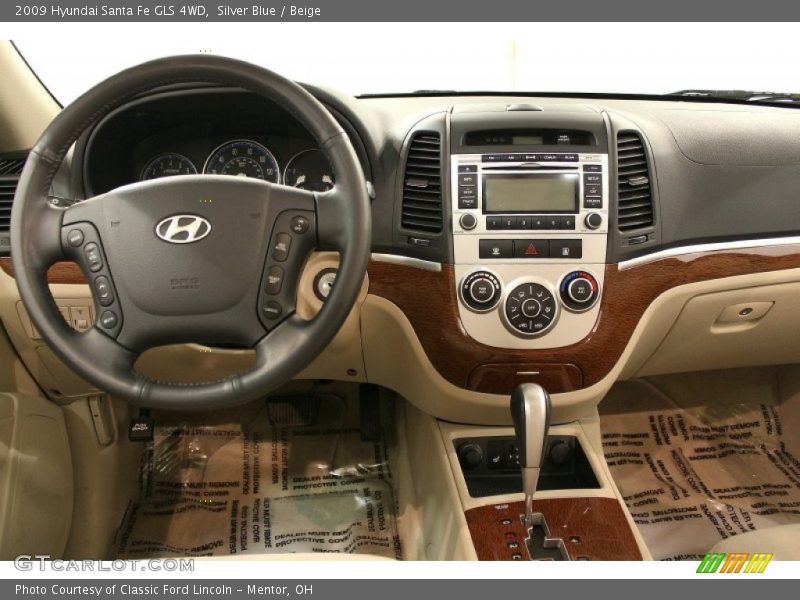 Silver Blue / Beige 2009 Hyundai Santa Fe GLS 4WD