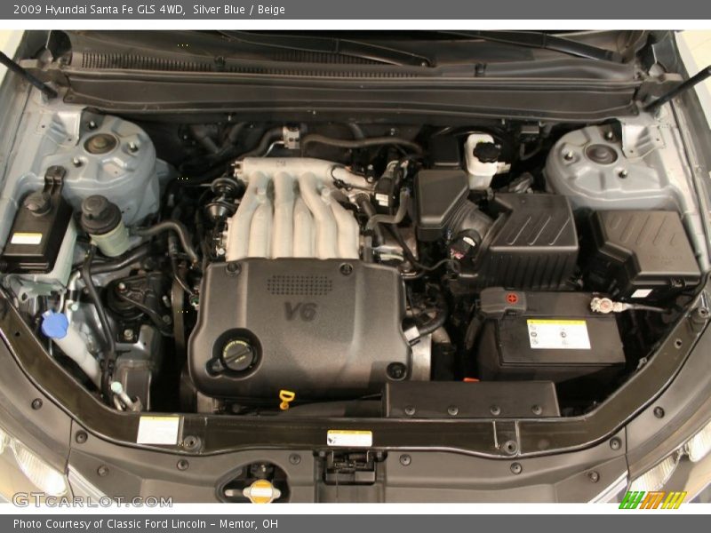 Silver Blue / Beige 2009 Hyundai Santa Fe GLS 4WD