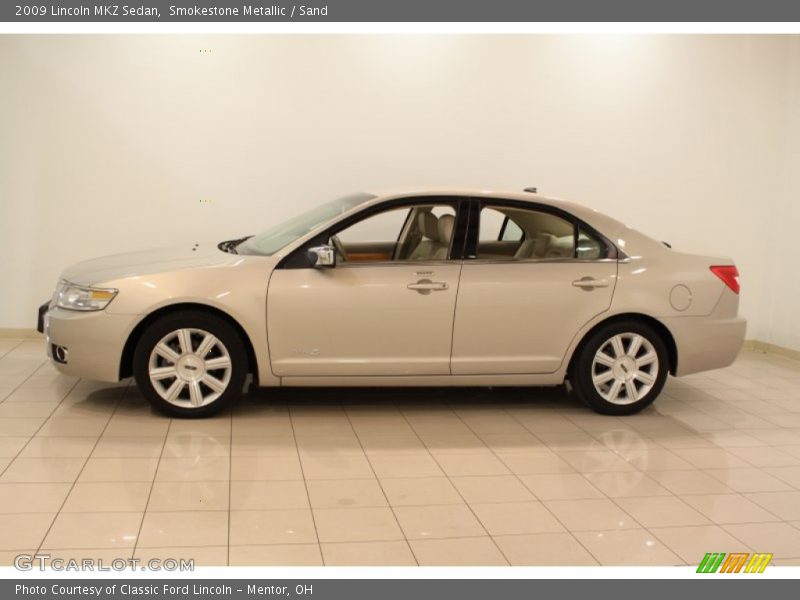 Smokestone Metallic / Sand 2009 Lincoln MKZ Sedan