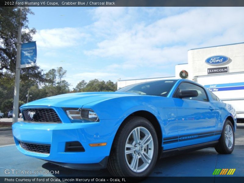 Grabber Blue / Charcoal Black 2012 Ford Mustang V6 Coupe