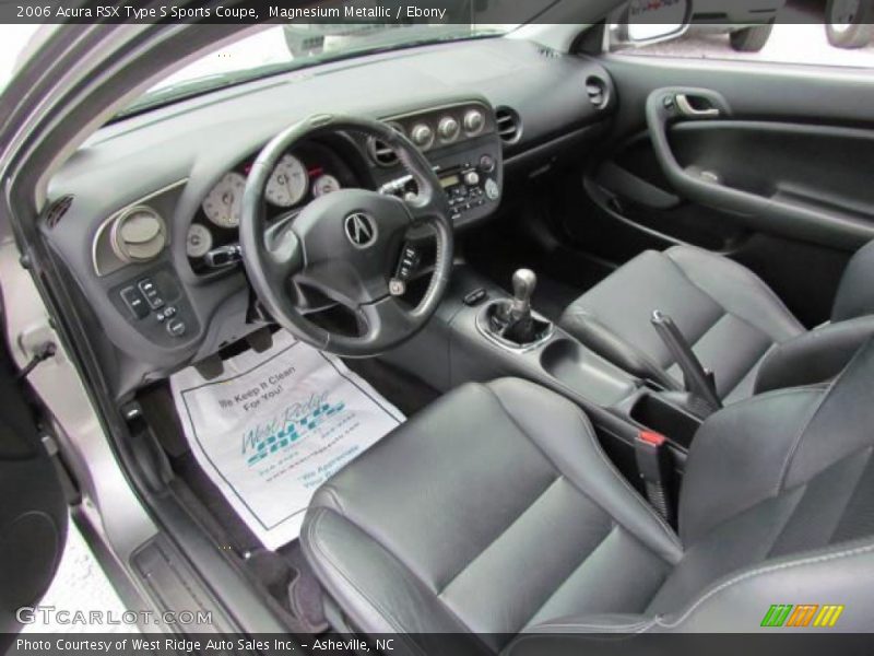  2006 RSX Type S Sports Coupe Ebony Interior