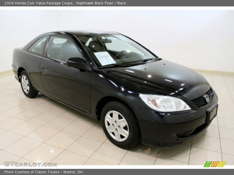 Nighthawk Black Pearl / Black 2004 Honda Civic Value Package Coupe