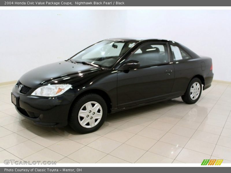 Nighthawk Black Pearl / Black 2004 Honda Civic Value Package Coupe