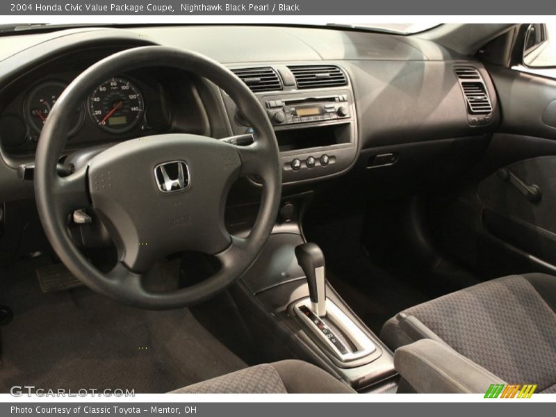 Nighthawk Black Pearl / Black 2004 Honda Civic Value Package Coupe