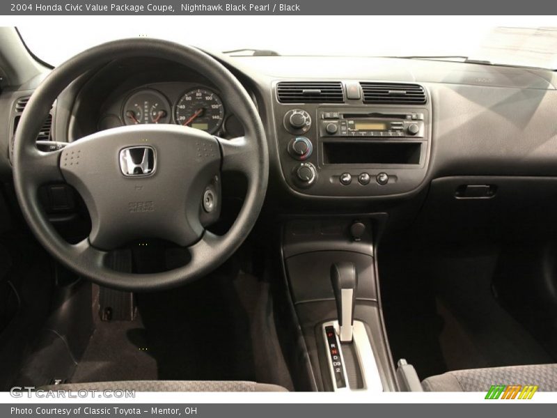 Nighthawk Black Pearl / Black 2004 Honda Civic Value Package Coupe