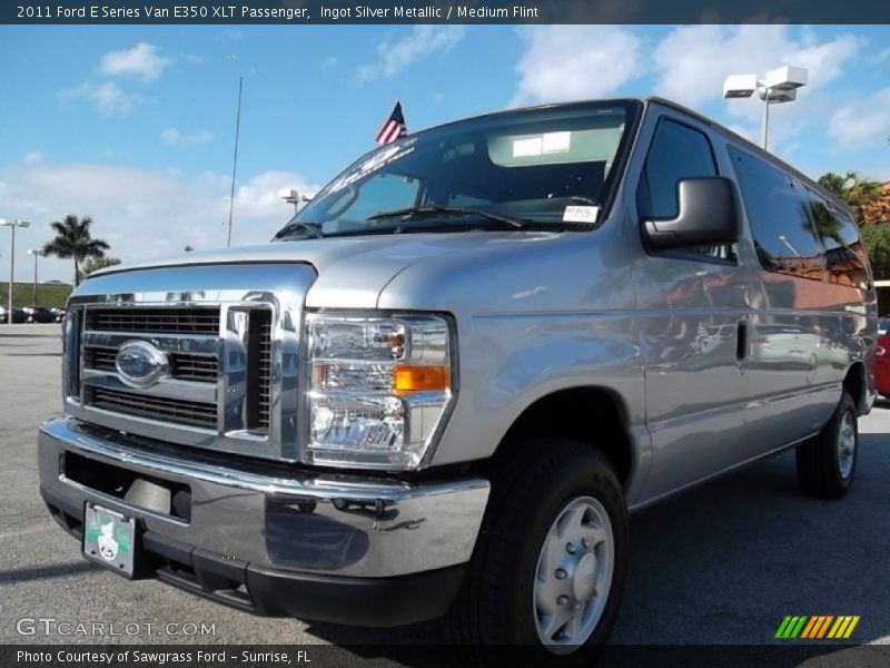 Ingot Silver Metallic / Medium Flint 2011 Ford E Series Van E350 XLT Passenger