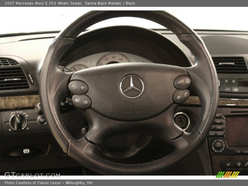 Sienna Black Metallic / Black 2007 Mercedes-Benz E 350 4Matic Sedan