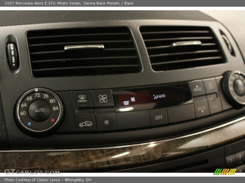 Sienna Black Metallic / Black 2007 Mercedes-Benz E 350 4Matic Sedan