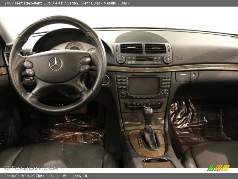 Sienna Black Metallic / Black 2007 Mercedes-Benz E 350 4Matic Sedan