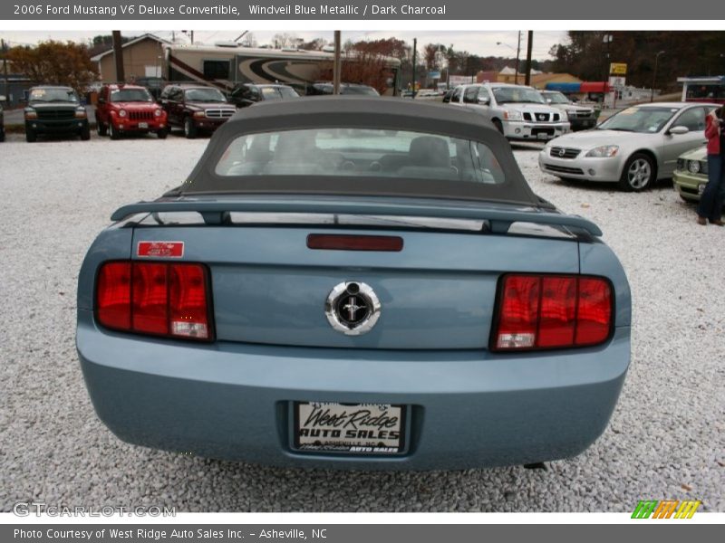 Windveil Blue Metallic / Dark Charcoal 2006 Ford Mustang V6 Deluxe Convertible