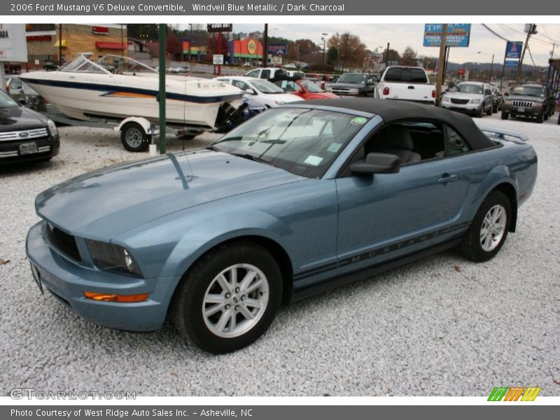 Windveil Blue Metallic / Dark Charcoal 2006 Ford Mustang V6 Deluxe Convertible