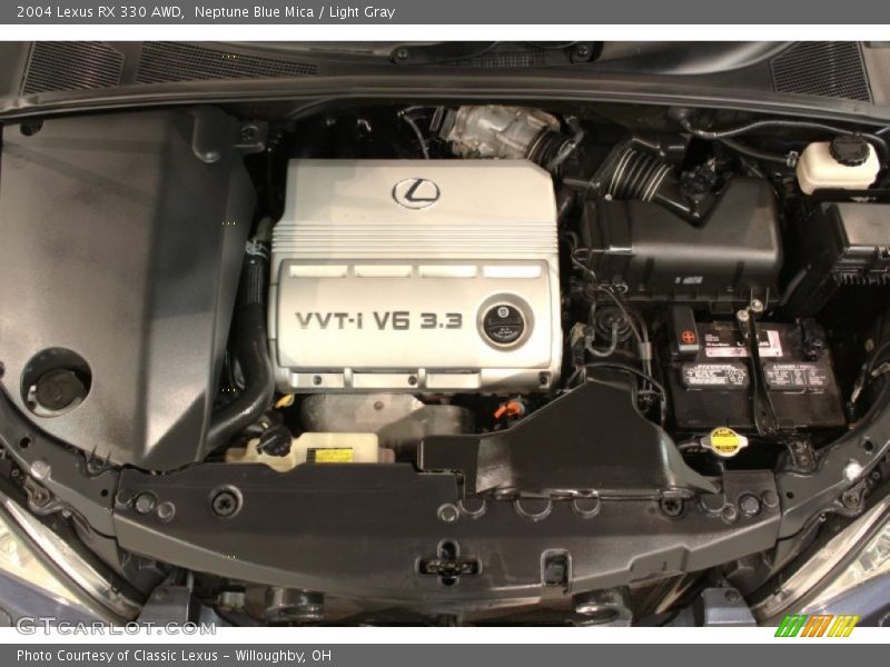 Neptune Blue Mica / Light Gray 2004 Lexus RX 330 AWD