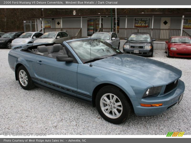 Windveil Blue Metallic / Dark Charcoal 2006 Ford Mustang V6 Deluxe Convertible