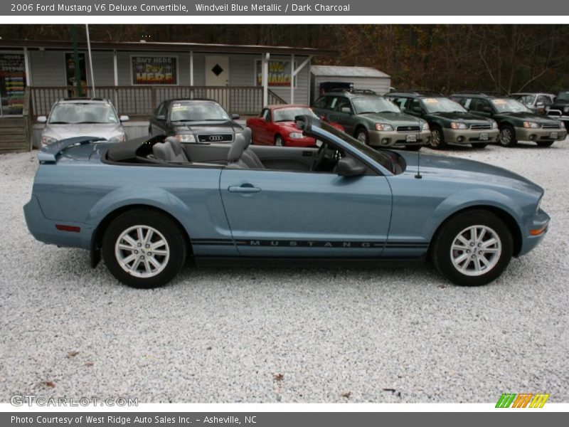 Windveil Blue Metallic / Dark Charcoal 2006 Ford Mustang V6 Deluxe Convertible