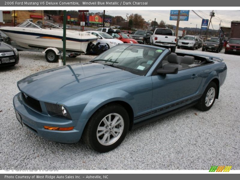 Windveil Blue Metallic / Dark Charcoal 2006 Ford Mustang V6 Deluxe Convertible