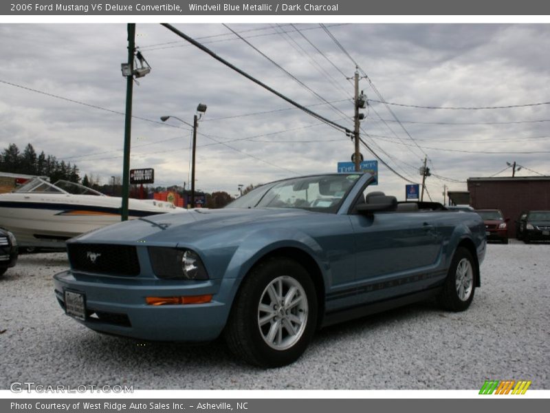 Windveil Blue Metallic / Dark Charcoal 2006 Ford Mustang V6 Deluxe Convertible