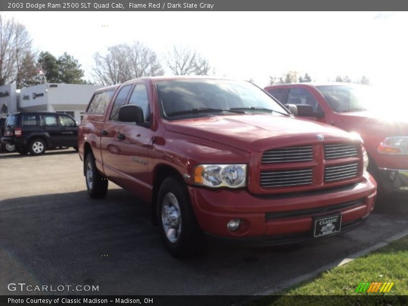 Flame Red / Dark Slate Gray 2003 Dodge Ram 2500 SLT Quad Cab
