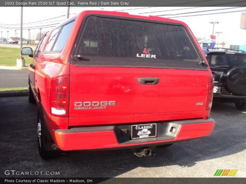 Flame Red / Dark Slate Gray 2003 Dodge Ram 2500 SLT Quad Cab