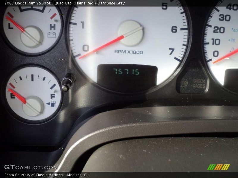 Flame Red / Dark Slate Gray 2003 Dodge Ram 2500 SLT Quad Cab