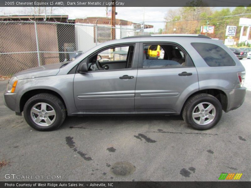 Dark Silver Metallic / Light Gray 2005 Chevrolet Equinox LS AWD