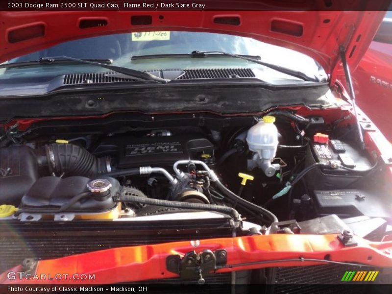 Flame Red / Dark Slate Gray 2003 Dodge Ram 2500 SLT Quad Cab