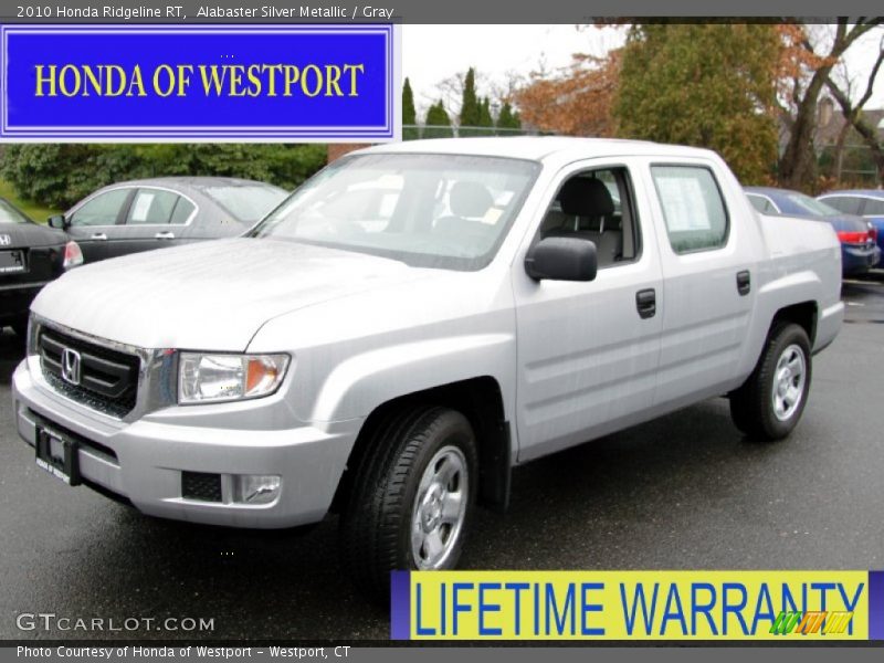 Alabaster Silver Metallic / Gray 2010 Honda Ridgeline RT