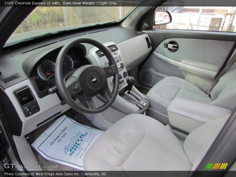 Dark Silver Metallic / Light Gray 2005 Chevrolet Equinox LS AWD
