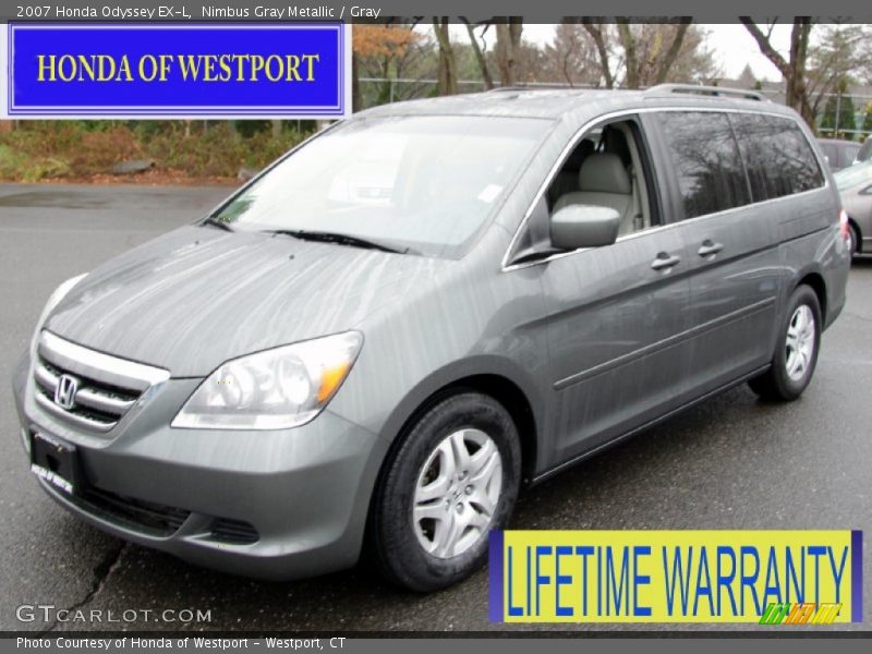 Nimbus Gray Metallic / Gray 2007 Honda Odyssey EX-L