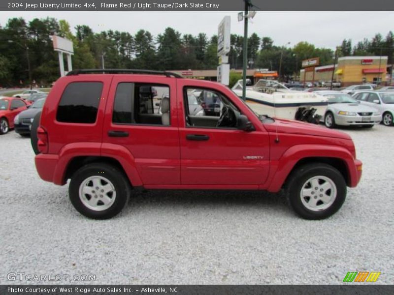 Flame Red / Light Taupe/Dark Slate Gray 2004 Jeep Liberty Limited 4x4