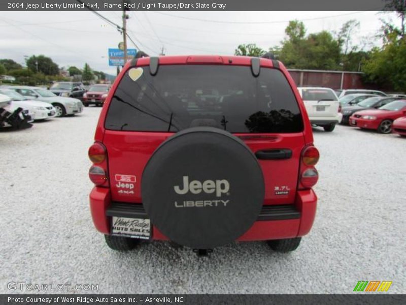 Flame Red / Light Taupe/Dark Slate Gray 2004 Jeep Liberty Limited 4x4