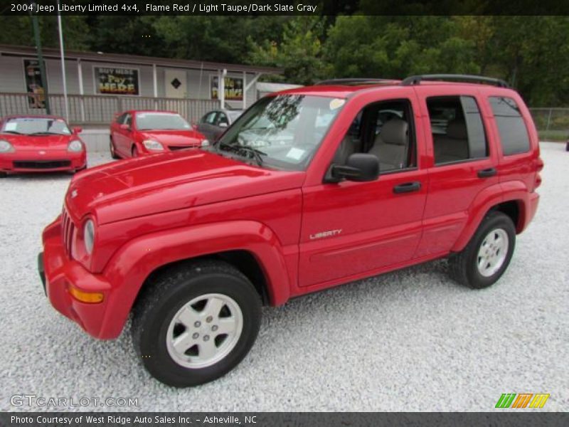 Flame Red / Light Taupe/Dark Slate Gray 2004 Jeep Liberty Limited 4x4