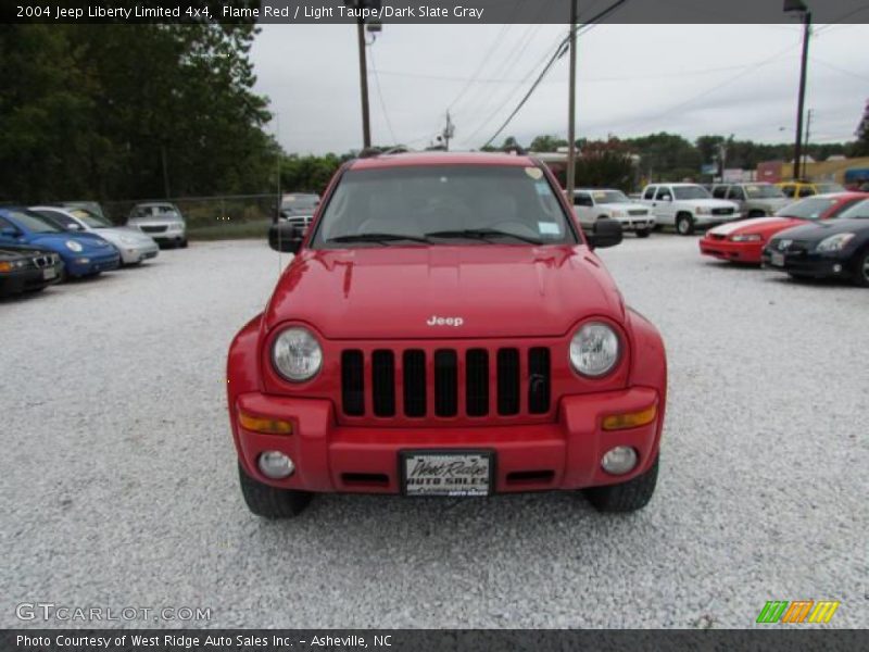 Flame Red / Light Taupe/Dark Slate Gray 2004 Jeep Liberty Limited 4x4