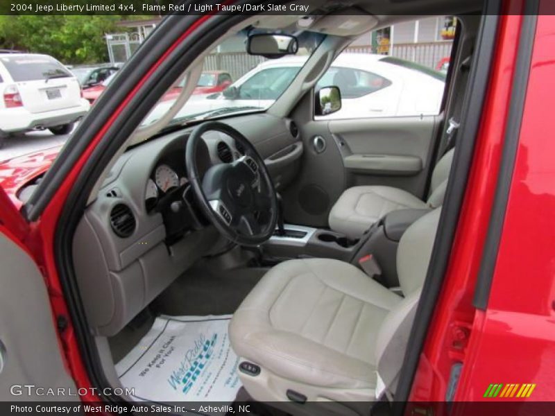 Flame Red / Light Taupe/Dark Slate Gray 2004 Jeep Liberty Limited 4x4