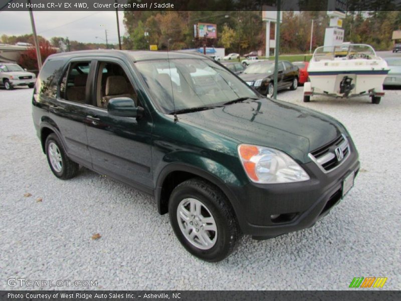 Clover Green Pearl / Saddle 2004 Honda CR-V EX 4WD