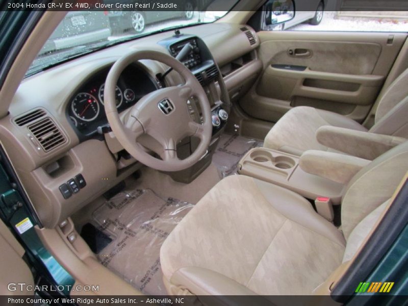 Clover Green Pearl / Saddle 2004 Honda CR-V EX 4WD