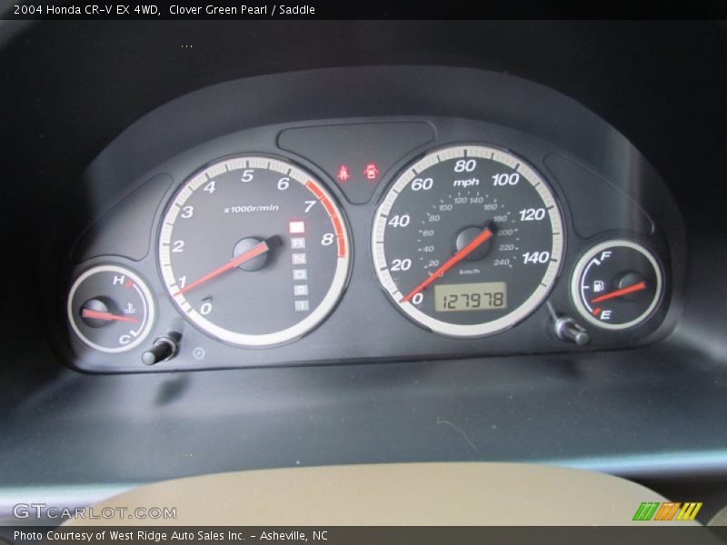 Clover Green Pearl / Saddle 2004 Honda CR-V EX 4WD