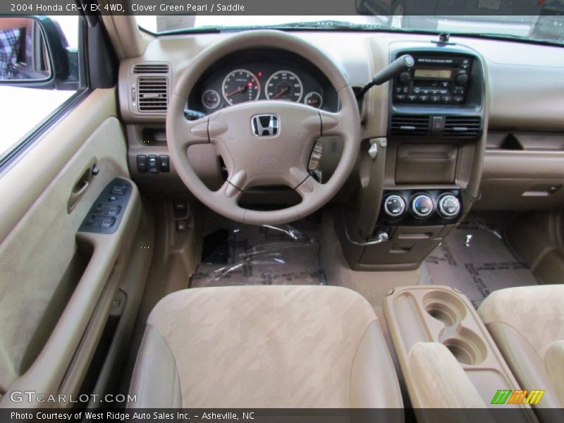 Clover Green Pearl / Saddle 2004 Honda CR-V EX 4WD