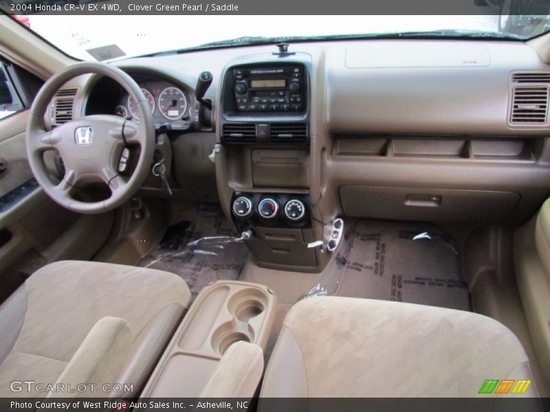 Clover Green Pearl / Saddle 2004 Honda CR-V EX 4WD