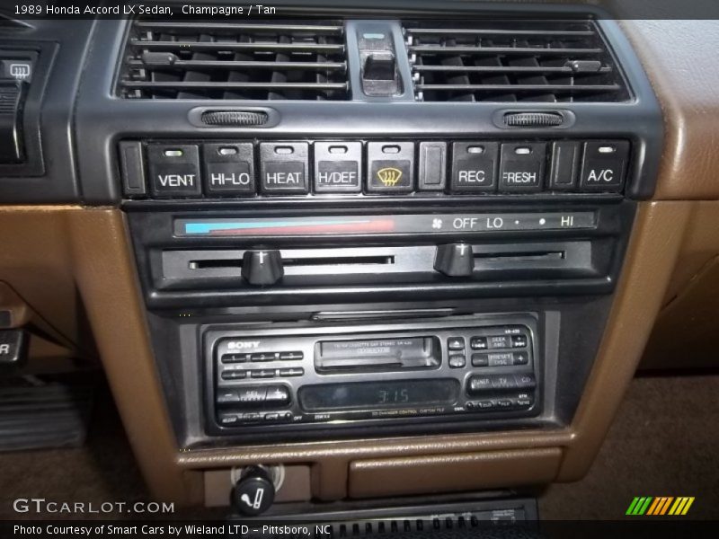 Controls of 1989 Accord LX Sedan