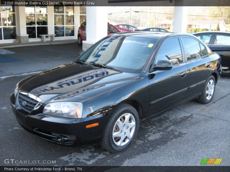 Ebony Black / Gray 2006 Hyundai Elantra GLS Sedan