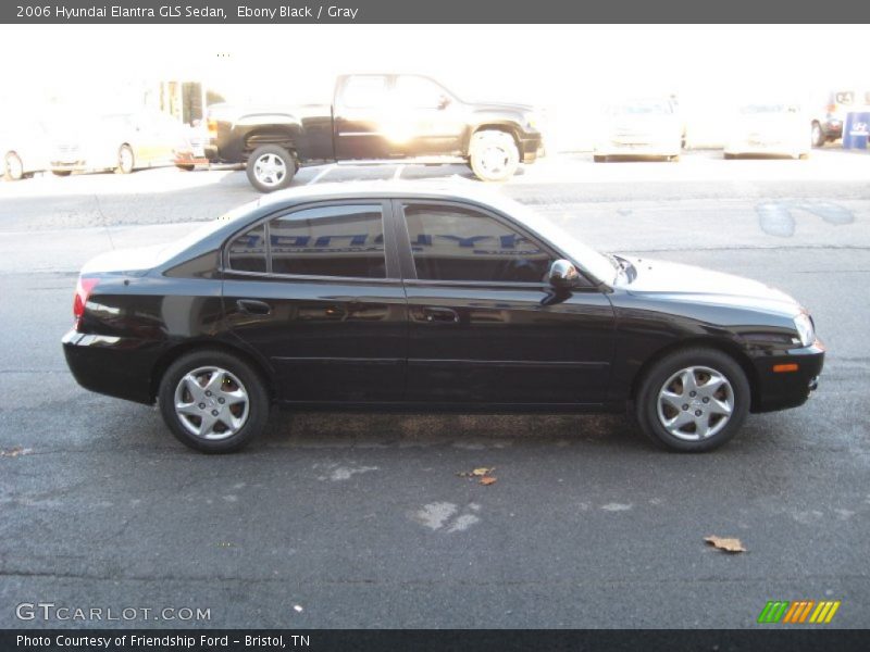 Ebony Black / Gray 2006 Hyundai Elantra GLS Sedan