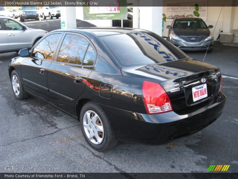 Ebony Black / Gray 2006 Hyundai Elantra GLS Sedan