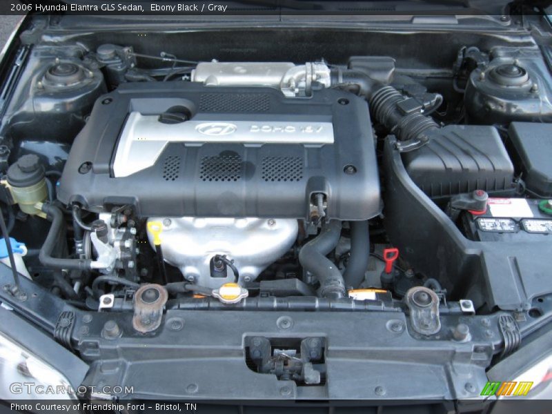 Ebony Black / Gray 2006 Hyundai Elantra GLS Sedan