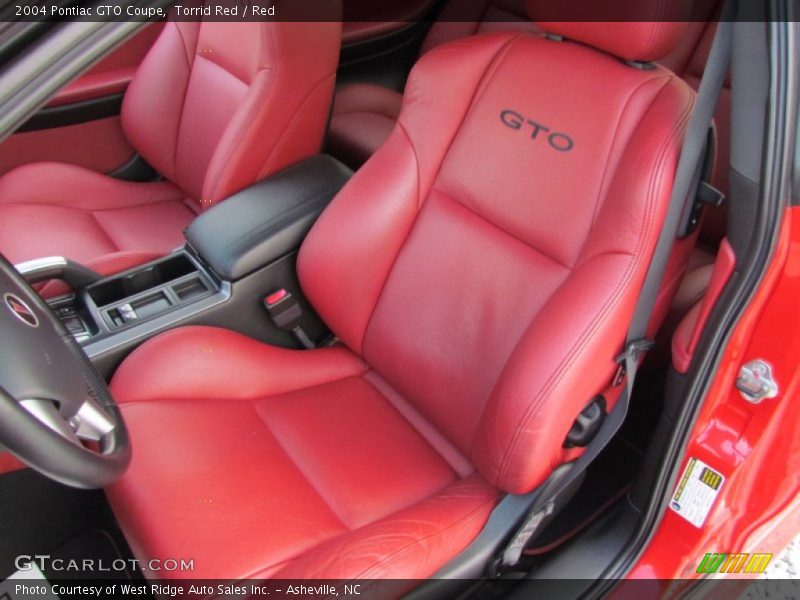  2004 GTO Coupe Red Interior